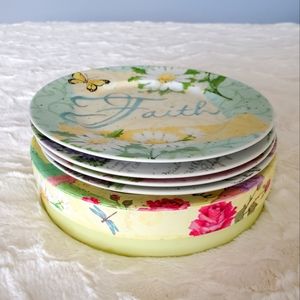 Set of 4 Inspirational Plates (Faith, Love, Believe, Dream)